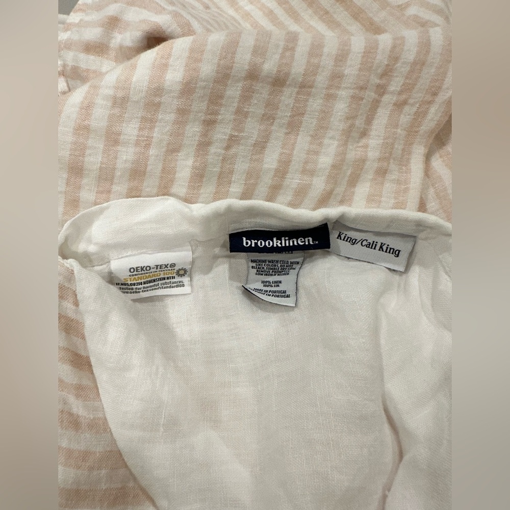 Brooklinen Striped Duvet Cover - Cream and White